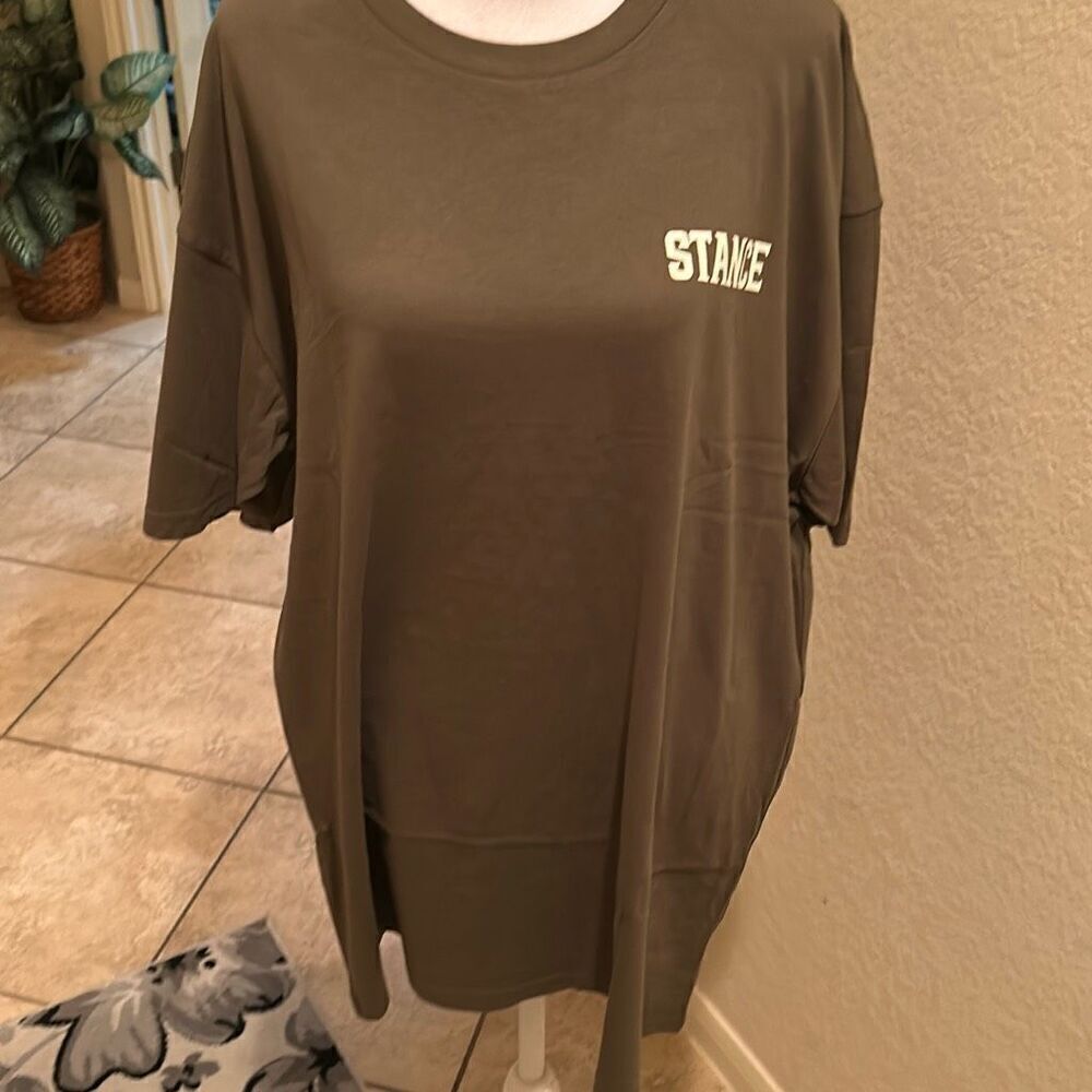 Stance Size XL The Crew Tee Olive Green Saddleback Graphic Western Casual New
